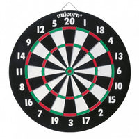 Unicorn Dartbord Dubbelzijdig Met 6 Steeltip Dartpijlen - traveltripper.nl