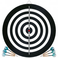 Unicorn Dartbord Dubbelzijdig Met 6 Steeltip Dartpijlen - traveltripper.nl