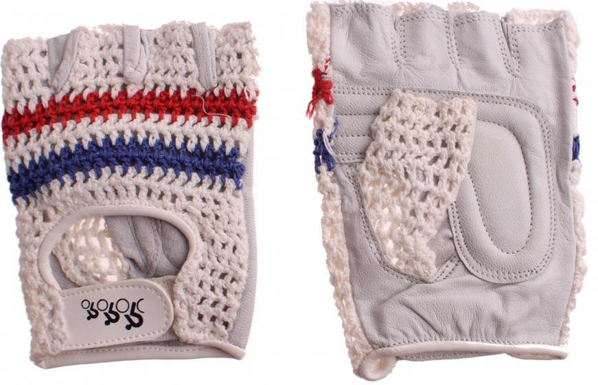 Tom Fietshandschoen Gehaakt Heren Rood/Wit/Blauw - Azes shopping