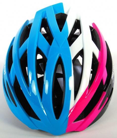 Salutoni Fietshelm Unisex 54-58 Cm Blauw/Roze/Wit - Azes shopping