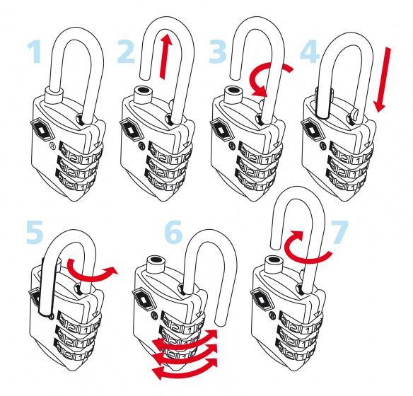 Travelsafe Reisslot Tsa Cijfer Staal - Azes shopping