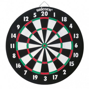 Unicorn Dartbord Dubbelzijdig Met 6 Steeltip Dartpijlen - traveltripper.nl