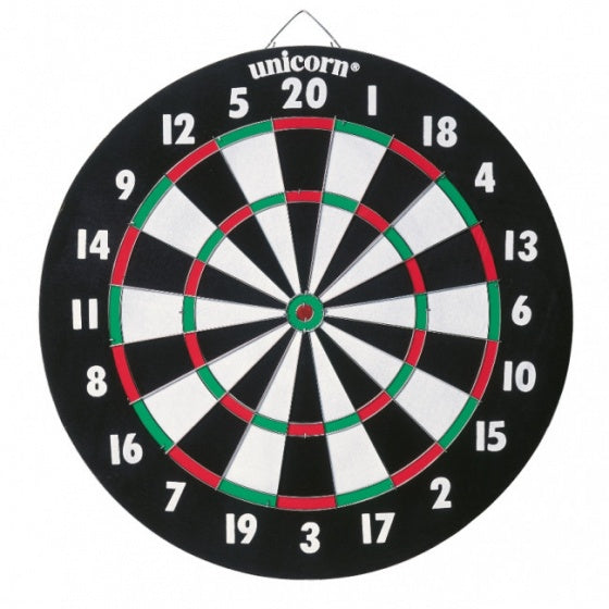 Unicorn Dartbord Dubbelzijdig Met 6 Steeltip Dartpijlen - traveltripper.nl
