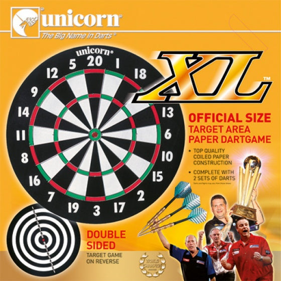 Unicorn Dartbord Dubbelzijdig Met 6 Steeltip Dartpijlen - traveltripper.nl